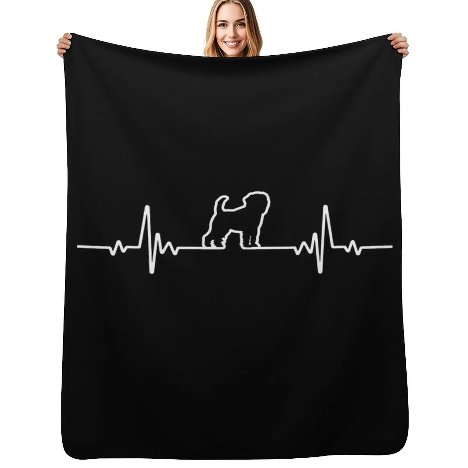 Minimalist Heartbeat Brussels Griffon Throw Blanket Winter beds Thermal Luxury Brand Nap Furrys Blankets For Bed Blankets