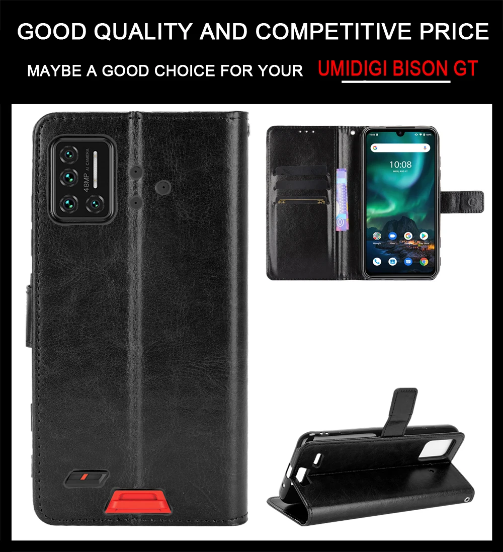 Moda portfel PU skórzany pokrowiec pokrywa dla UMIDIGI BISON GT/Bison X10 X10 Pro ochrona klapki tylna obudowa telefonu z etui na karty