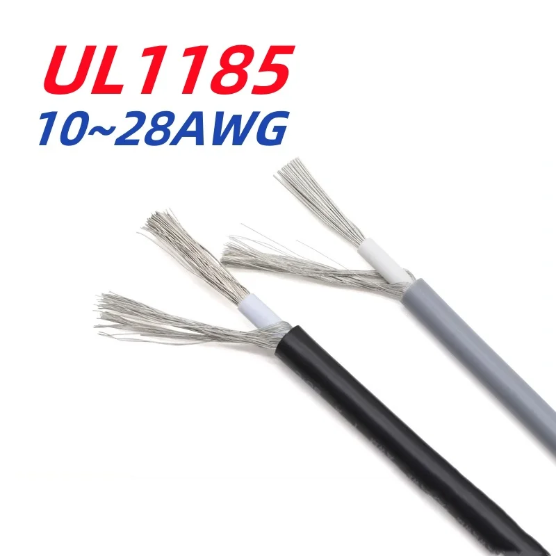 UL1185 10/12/14/16/18/20/22/24/26/28AWG Shielded Wire Signal Cable Channel Audio Single Core 1C Electronic Copper Shielding Wire