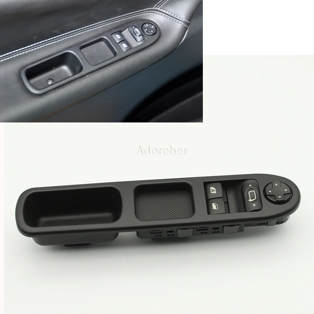 

6554QC Car Electric Power Window Control Switch Fit For Peugeot 207 For Citroen C3 Picasso 2007-2014 Regulator Lifting Button
