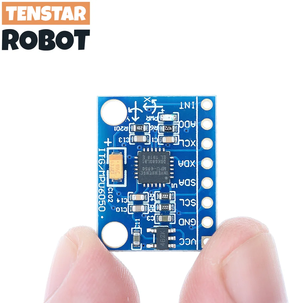 TENSTAR 2 قطعة MPU6050 3 محاور أجهزة استشعار الدوران التناظرية + 3 محاور وحدة التسارع MPU-6050 GY-521