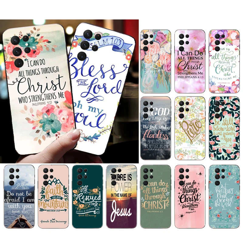 

Bible verse Christ Jesus Funda Phone Case For Samsung A55 A16 A56 A36 A23 A35 A15 A53 A54 A33 A34 A25 A05S A52 A52S A14 A13 A71