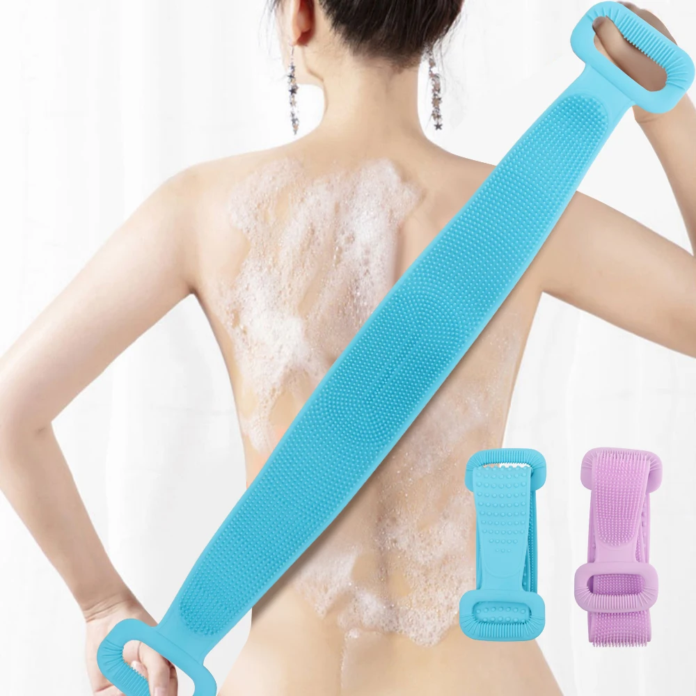 Spugna per il corpo spazzole in Silicone asciugamani da bagno Scrubber per il corpo sfregamento Peeling per la schiena massaggio doccia Scrubber