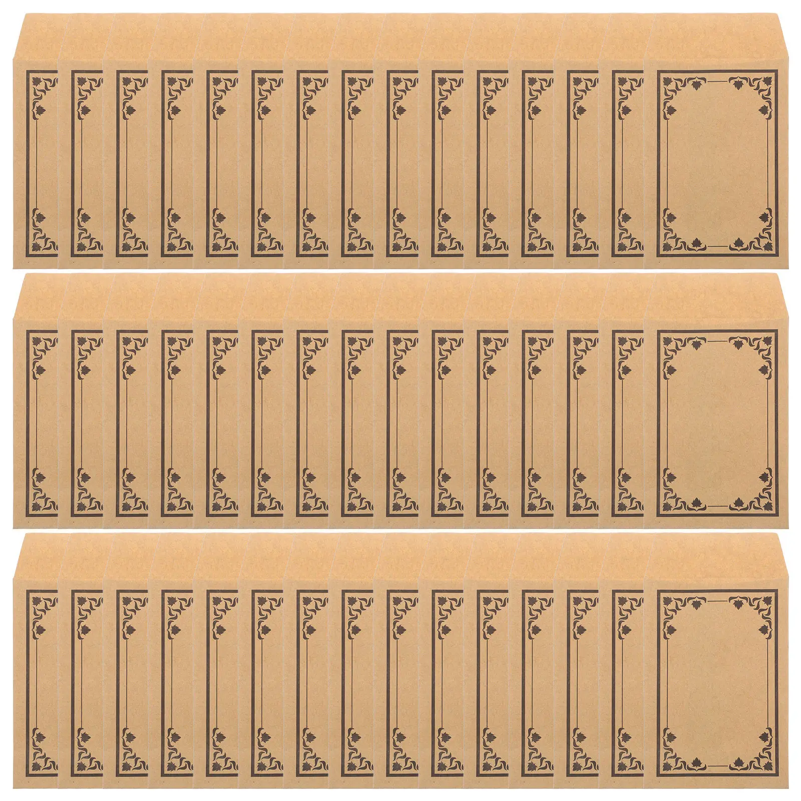 

50 шт. конвертов для монет, конверты для мелочи, для системы учета наличных средств, для бюджетирования, коричневые