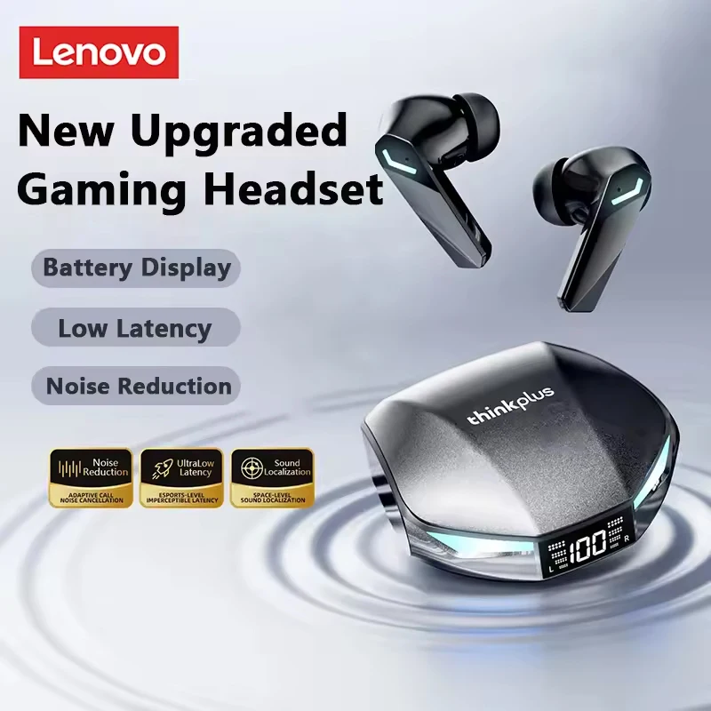 

Оригинальные Bluetooth-наушники Lenovo GM2 Pro Max XT53, беспроводные наушники TWS, игровая спортивная гарнитура, музыкальные наушники с шумоподавлением