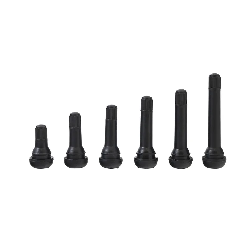 4pcs Snap-in Tubeless Rubber Tire Valves TR413 TR414 Tyre Valve Stems EPDM Rubber Tire Nipples with Plastic Valve Cap Brass Core