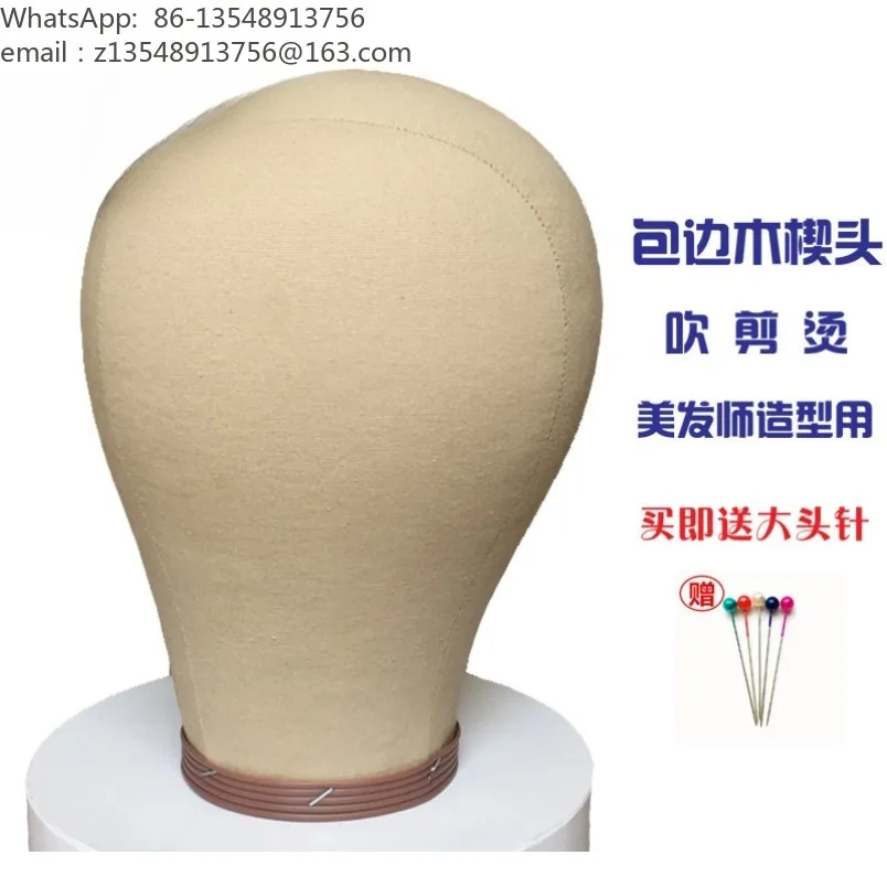 Canvas Block Mannequin Head For Wig Making Styling Cutting Re‑pinable Canvas Wig Display Block Head For Wig Stylist Salon DIY