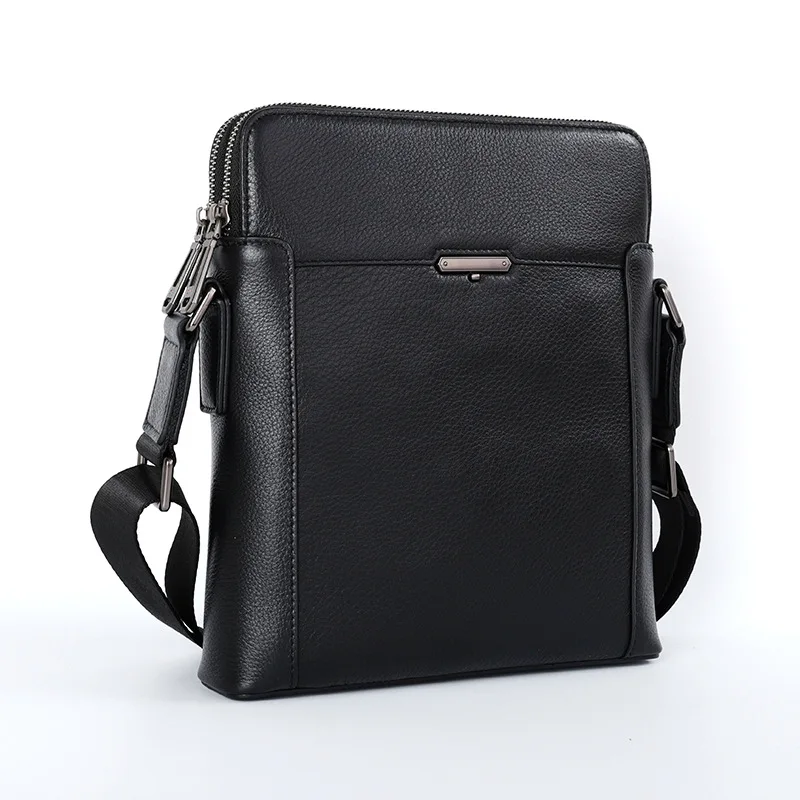 Me's Crossbody سعة كبيرة الأعمال Commutig بسيط رسول حقيبة الرجال طبقة علوية من الجلد جلد البقر موضة حقيبة الظهر Sigle الكتف #5