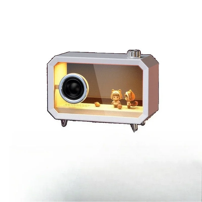 

Desktop e-sports computer transparent bluetooth audio wired desktop subwoofer ornament ambient light figure storage gift