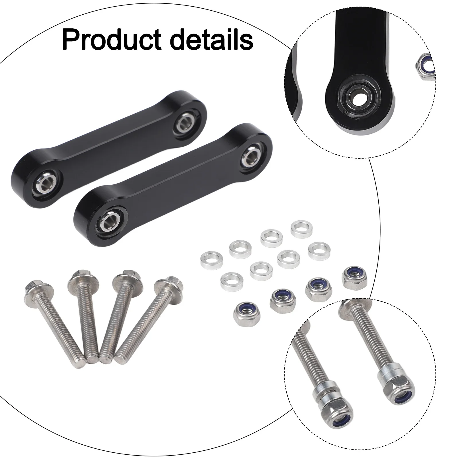 Aluminum Alloy Link End Links Compatible with For CanAm Ryker 2019 2024 for Stable Driving and Wheel Alignment