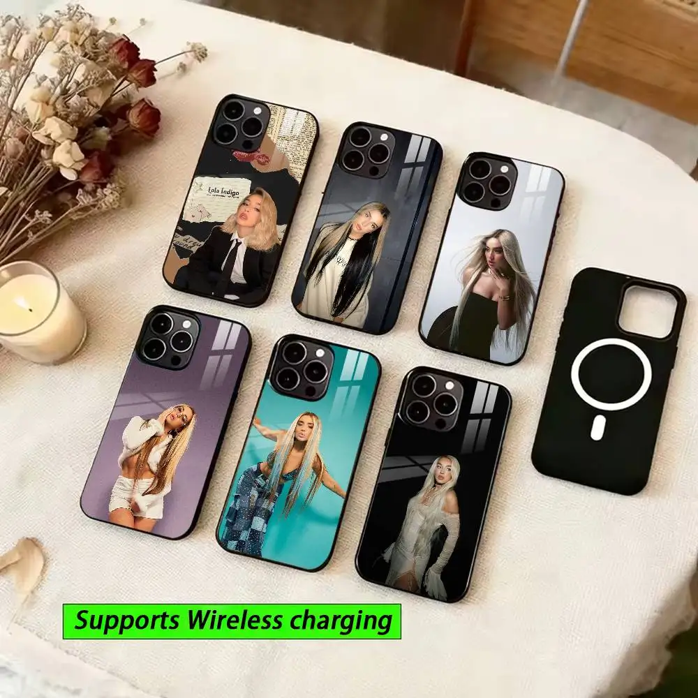 

Popular female L-Lola Singer I-Indigos Phone Case For iPhone Magnetic 15,16,17,14,13,12,11 Plus,Pro with Wireless Charging