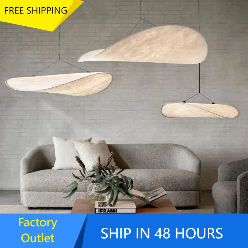 

Silk Fabric Pendant Light for Living Room Bedroom Hanging Lamp Modern Design Ceiling Chandeliers Suspension Handmade Decoration