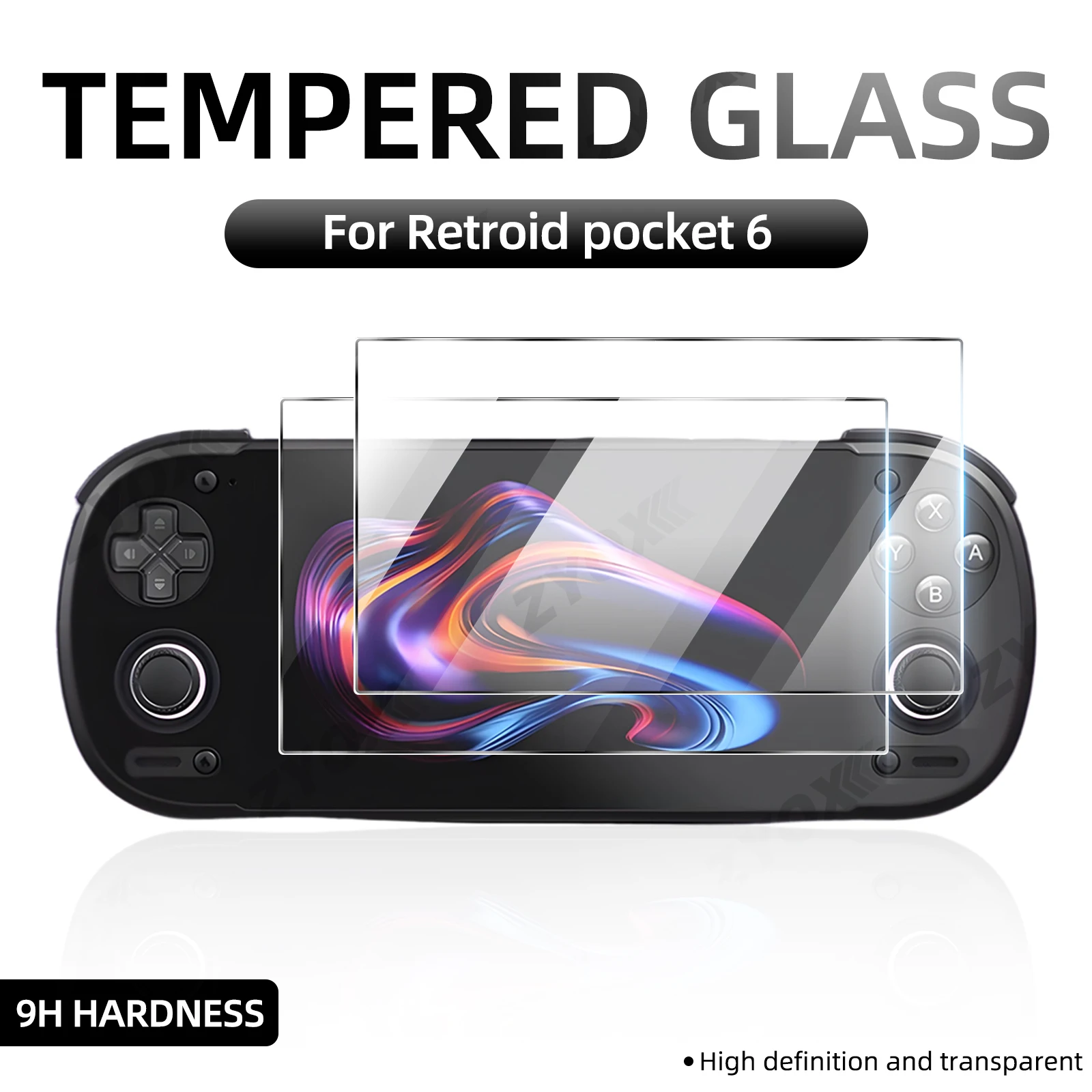 

9H Tempered Glass For Retroid Pocket 6, HD Clear Anti-scratch & Dustproof Screen Protector Glass Film Accessories