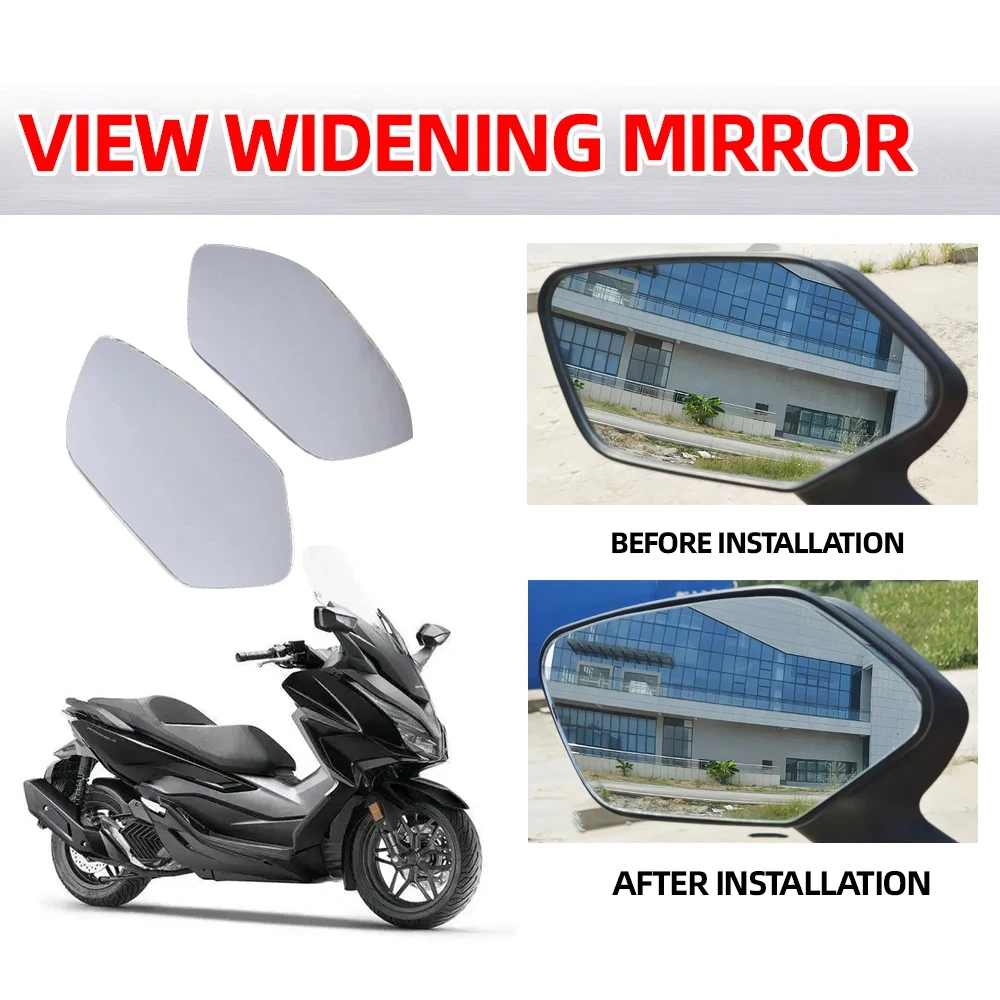 Motorcycle Accessories Convex Mirror Increase Vision Rearview Mirrors Side Mirror View Lens For HONDA Forza 350 250 300 NSS 125