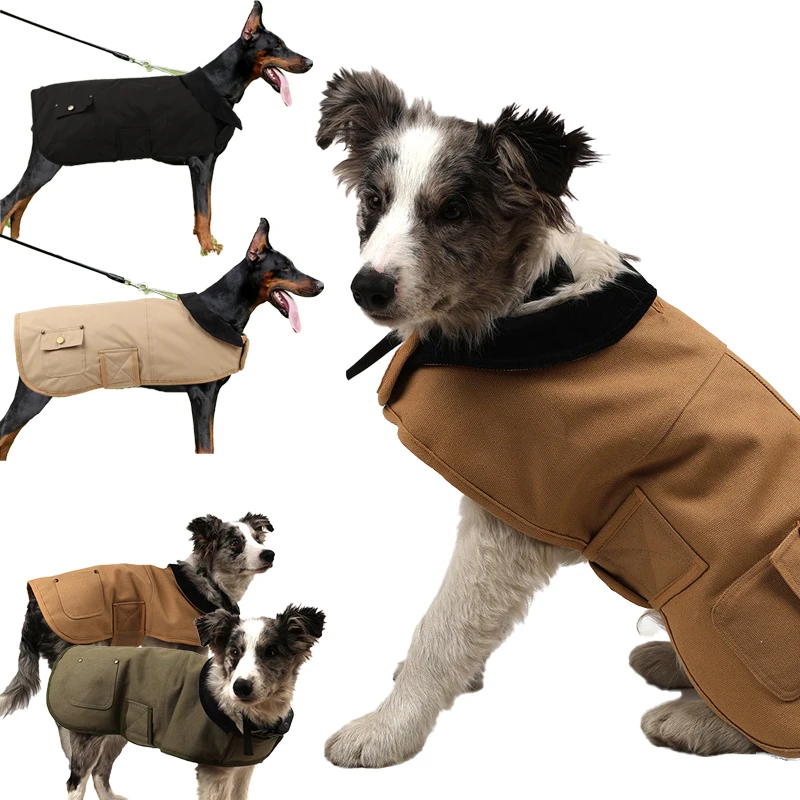 

Warm Dog Coat Reflective Fleece Vest Waterproof Dog Jacket with Adjustable Buckle Hook & Loop Windproof Cold Weather Coats