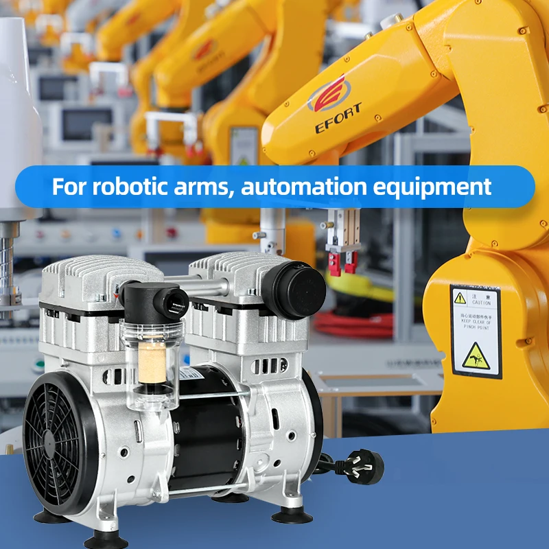 Portable Electric Oil-Free Piston Vacuum Pump 220V 1.1KW -99KPa 150L/min AC Air Compressor Pump Head OEM Customizable for