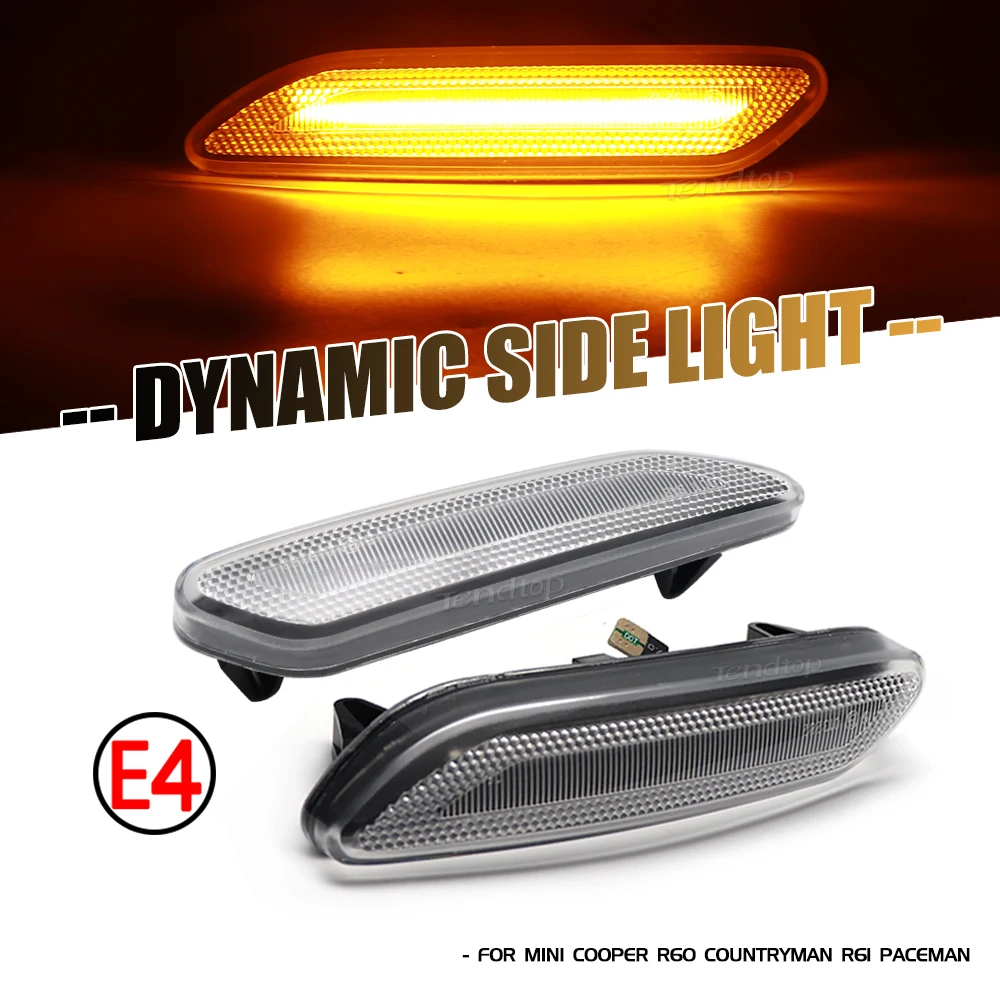 

Dynamic Turn Signal Light Car LED Side Fender Marker Sequential Indicator Blinker For BMW For Mini R60 Countryman R61 Paceman