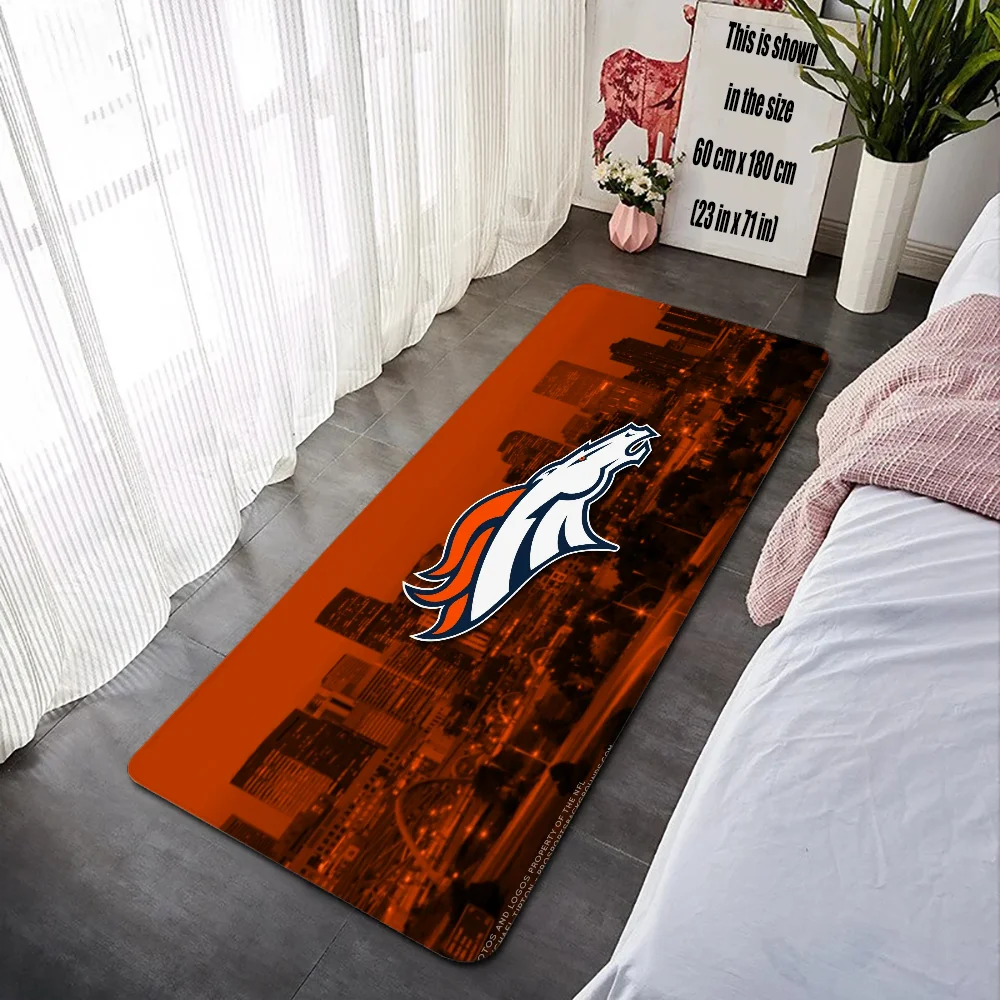 DenverS BroncoS Doormat for Entrance Door Carpets for Kitchen Absorbent Mat Children Room Mat Cute Rug Bedroom Mats Balcony Home