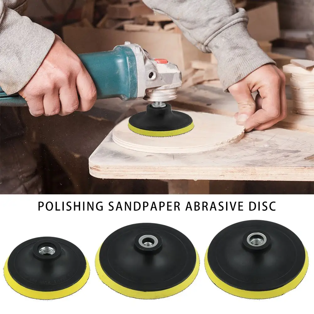 

3/4/5" for Power Sanders Felt Polish Disc Disco soporte Pad Hook-Loop Plate Sanding Disc Backing Pad Sandpaper Self-adhesive