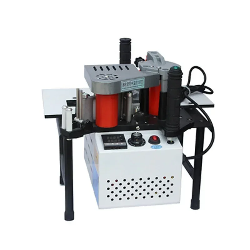 900W Small Manual Edge Banding Machine Double Side Gluing Portable Edge Bander Woodworking Edge Banding Machine 220V