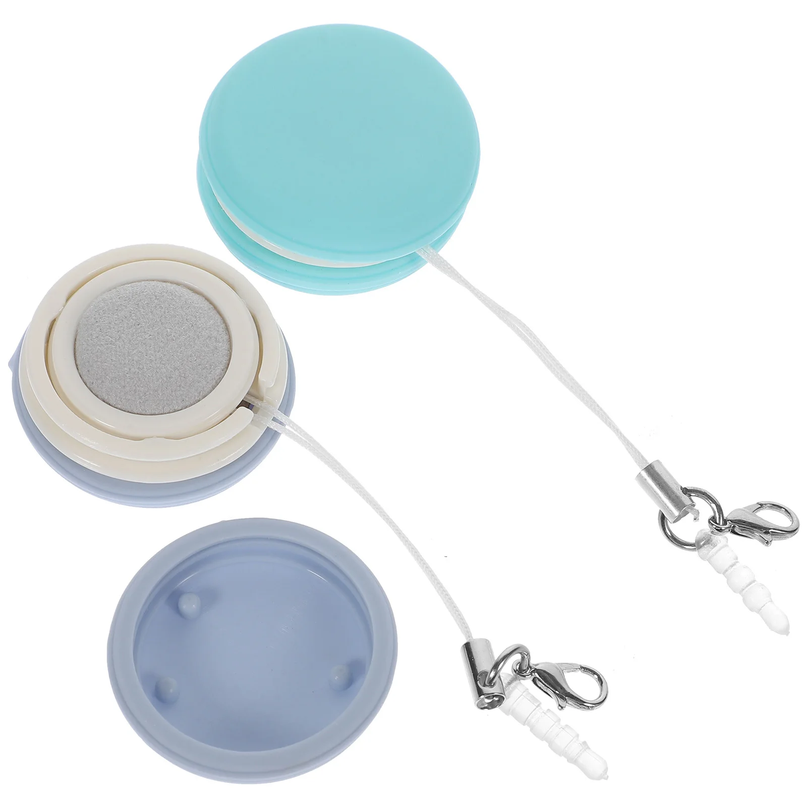 

2Pcs Round Screen Cleaner for Cellphone Plastic and Silicone Wipe Convenient Hanging Pendant Effective Smudge Removal for Phone