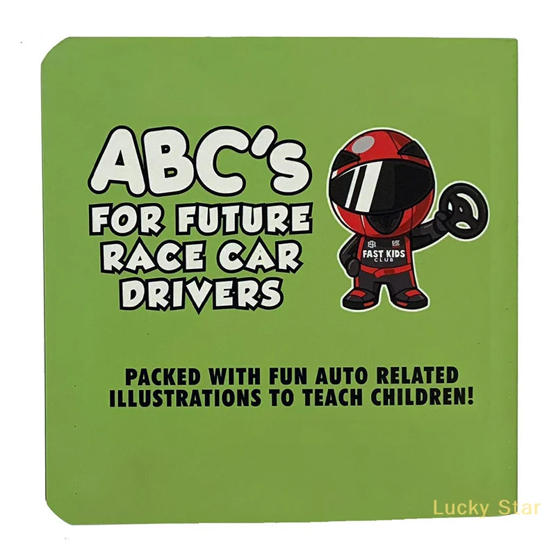 Abc Book For Future Racers Children Racing Parts Learning Alphabet Book Kids Car Parts Illustrated Alphabet Book Toddler Book