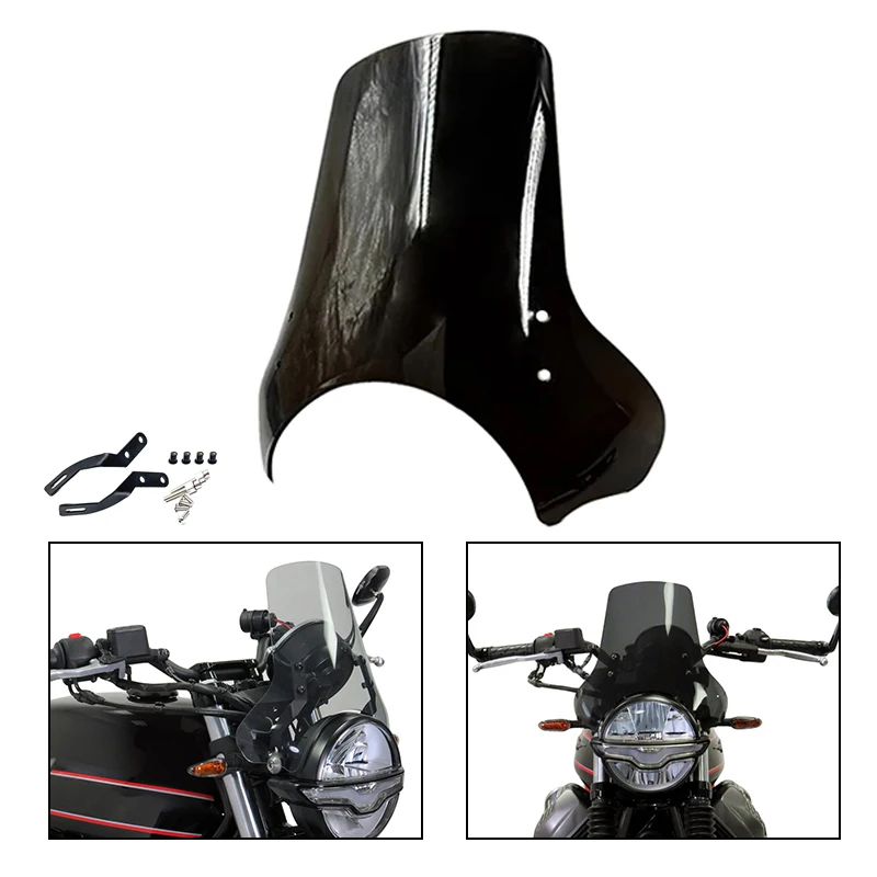 for Moto Guzzi V7 Stone 850 V7 Special Edition 2021 2022 2023 2024 2025 Motorcycle Windshield Deflector Raised Windshield