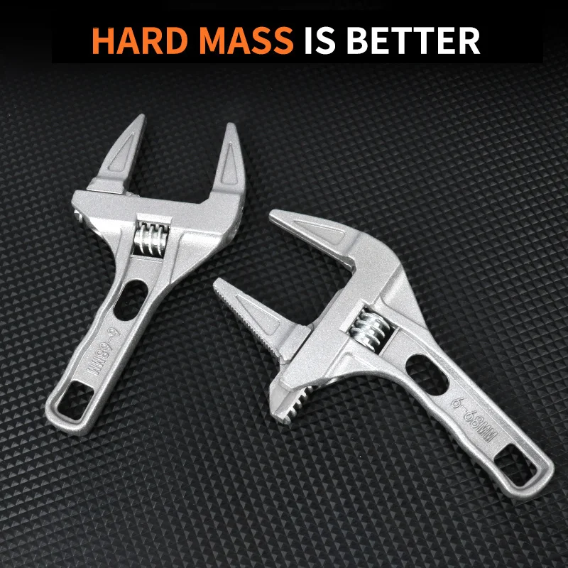 

Mini Adjustable Bathroom Adjustable Wrench Strong Clamping Large Open End Multifunctional Spanner Bathroom Repair Tool