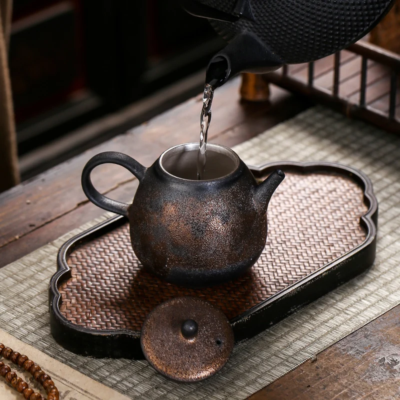 |change 999 sterling silver restoring ancient ways the teapot tasted silver gilding kung fu tea ball hole filter teapot