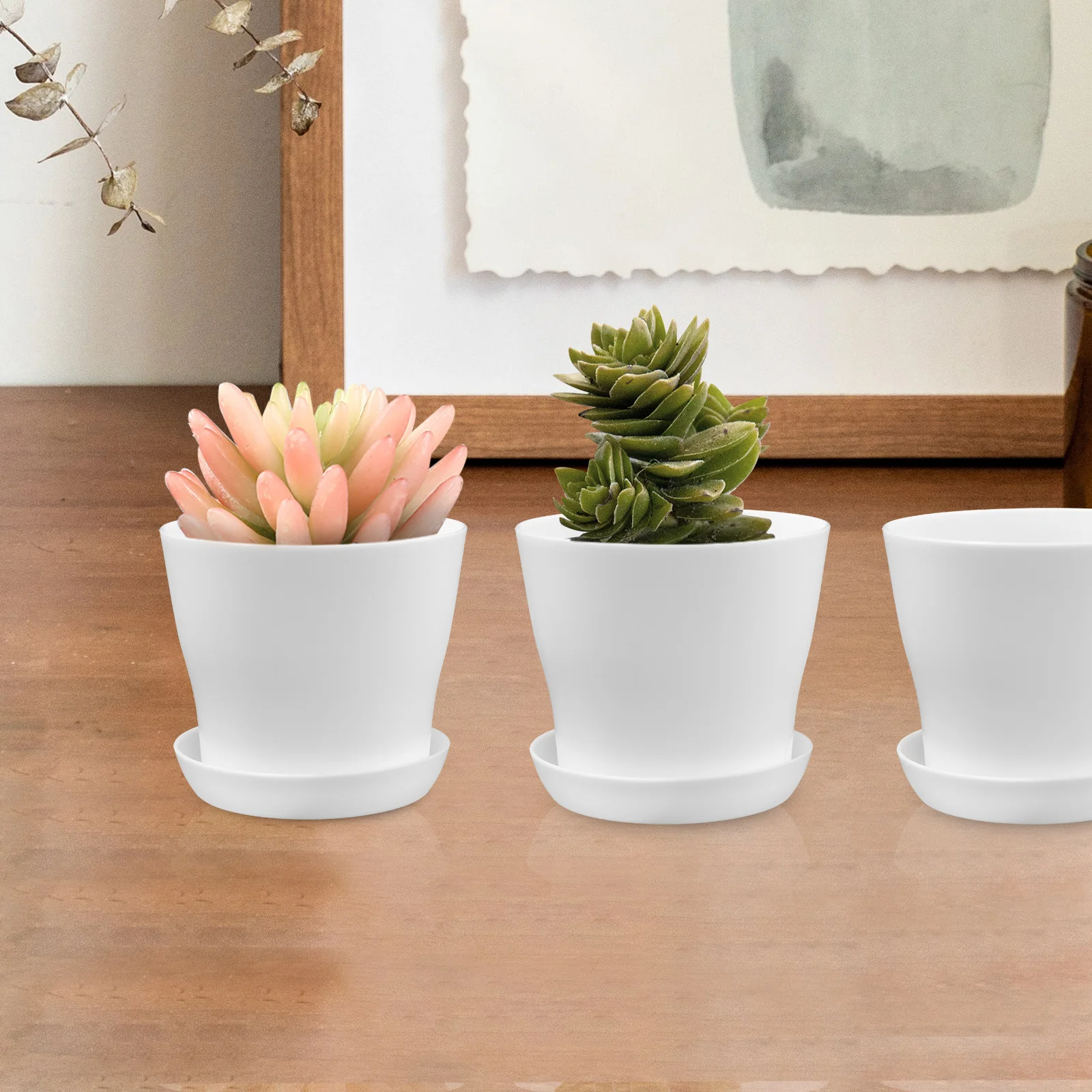 20 Pcs Plant Pots Indoor Small for Plants Flower Succulent Bulk Plastic Outdoor