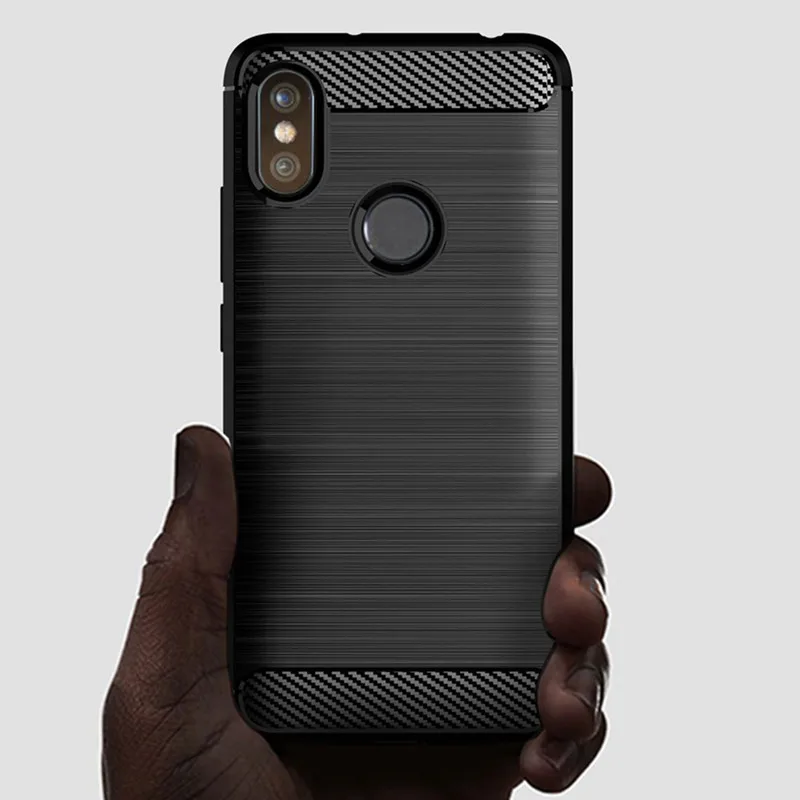 Shockproof Carbon Fiber Case for Redmi S2 Y2 Brushed Texture Rubber Silicone Case for xiaomi redmi y2 s2 Soft Phone Cover