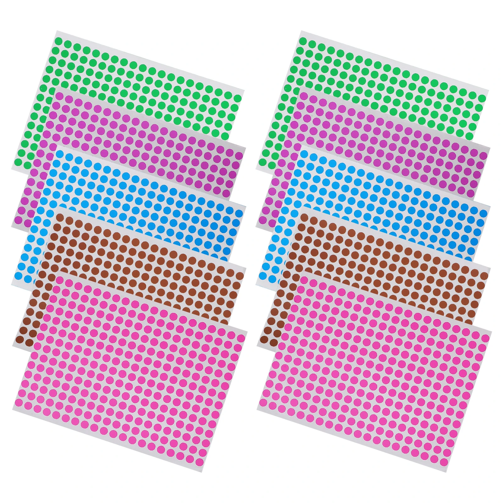 

10 Sheets Stickers Color Coded Tags Round Colored Dot Soft Adhesive Coding Labels Small
