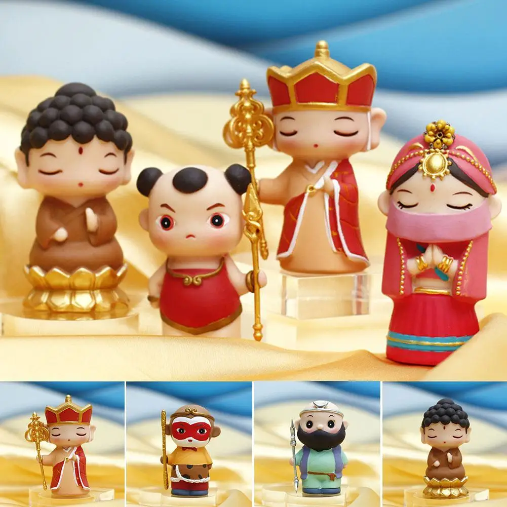 1Pc Color Random Journey To The West Mythical Characters Cute Decoration Trendy Box Statues Blind Artwork Resin Desktop Fig T2X6