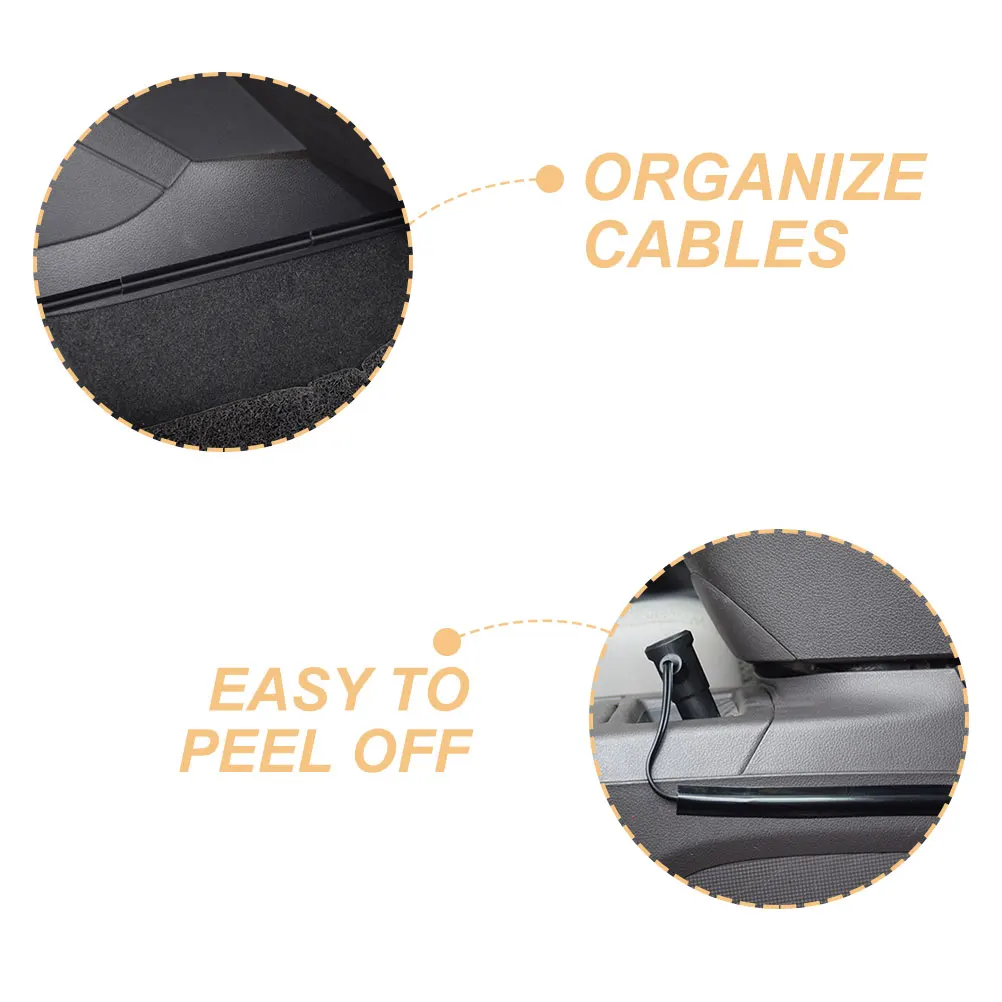 8pcs Pvc Cable Clips For Car Adhesive Holders Wire Organizer Durable No Residue Easy Stick Horizontal Vertical Surfaces