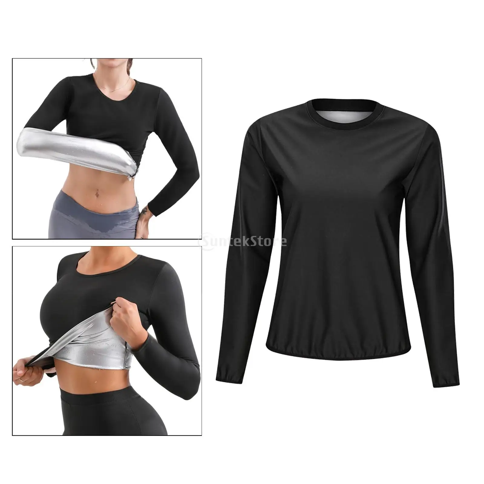 Women Sauna Suit Waist Trimmer Slimming Tops Fitness Clothes Body suit Shapewear Sweats Top Tank Cincher yoga