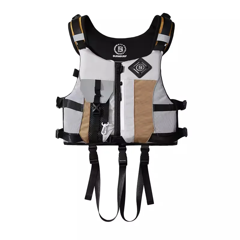 BURNSURF Multifunctional adult life saving vest with multiple straps high buoyancy ideal for sea fishing lure fishing and variou