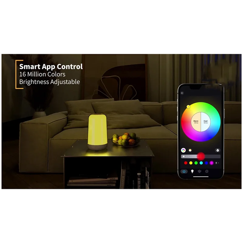 

ABRS-Dimmable Atmosphere Light Atmosphere Light Bluetooth RGB LED Light Smart Touch Rechargeable