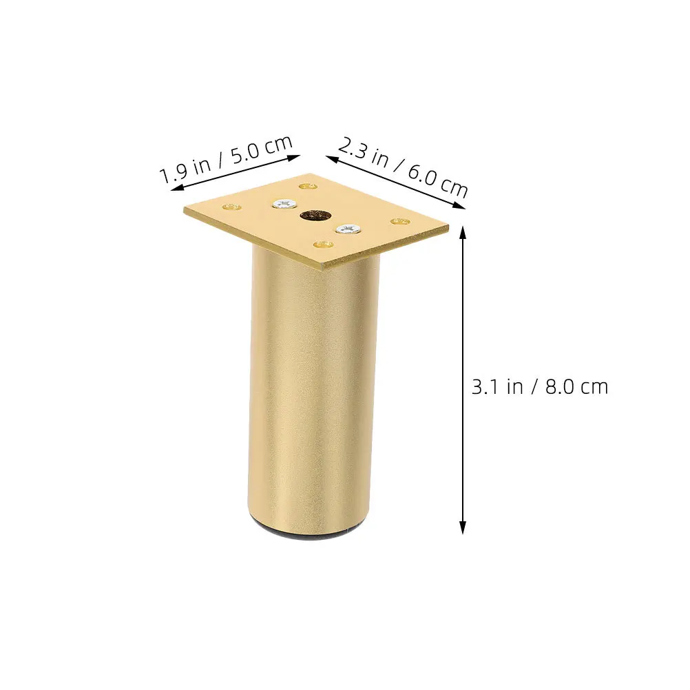 Pernas ajustáveis para móveis, 4 unidades, liga de alumínio, pés de substituição para sofá, cama, mesa, armário, cadeira, redondo, suporte diy, resistente