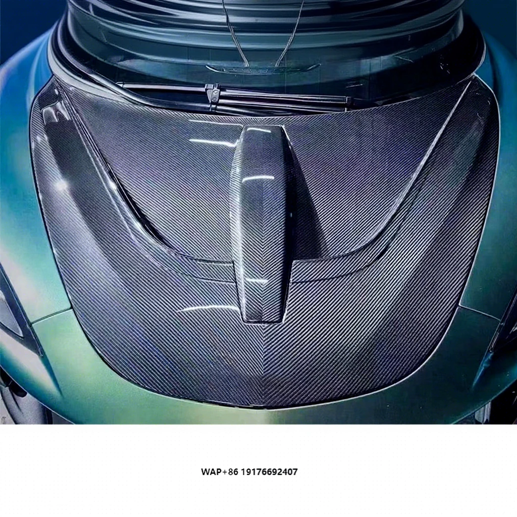Carbon Fiber Car Front Engine Hood Vent Cover for Mclaren 540C 570S 570GT 600LT Trunk Cover 2015- 2019