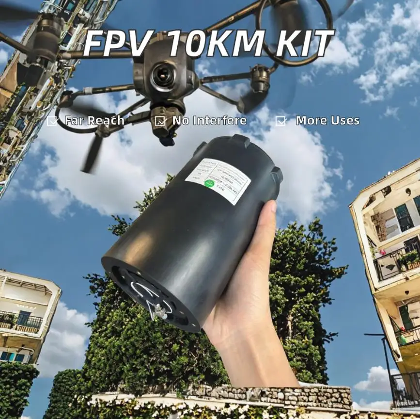 FPV Fiber Optic Image Digital Module 2km 3km 5km 19km Built-in Sky Fiber Optic Image Module with Ground for FPV Drone RC Cars