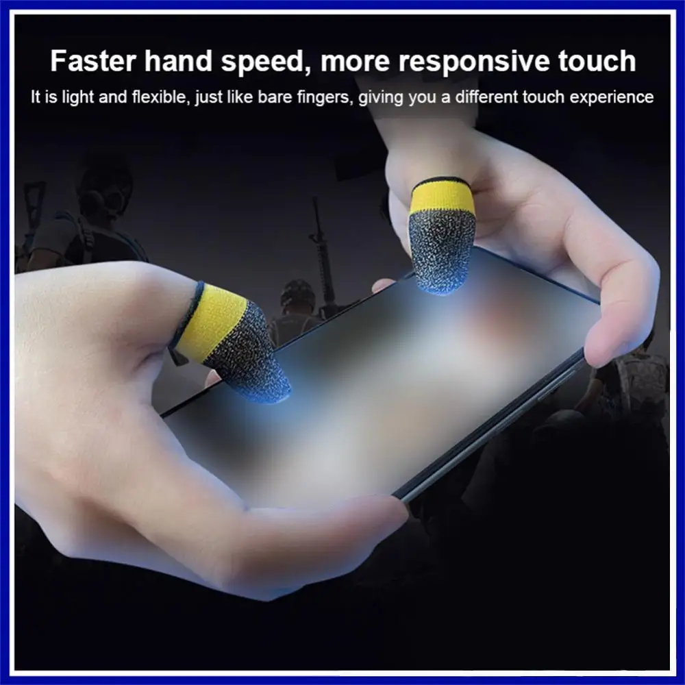 1/2/4PCS Thumb Sleeve Touch Screen Finger Cover Flexible Cotton Material Sensitive And Comfortable Game Fingertip Gloves Game