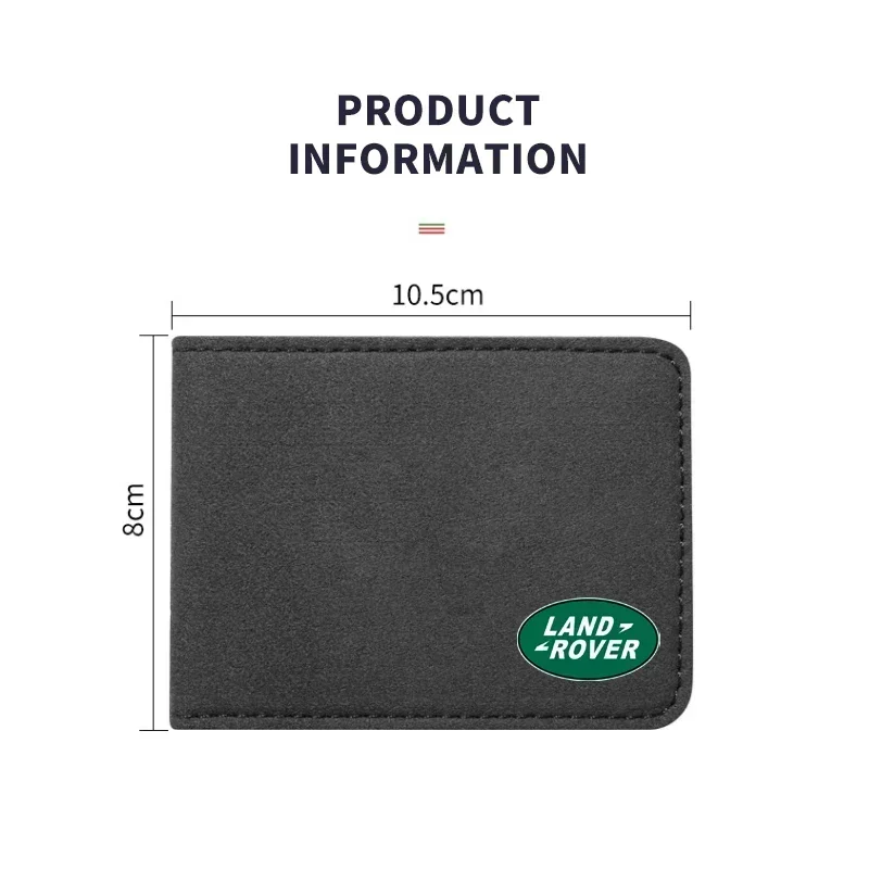 Car Driver License Wallet Holder Business Card Cover Purse Bag For Land Rover Discovery 3 4 R4 LR2 Range Rover Evoque Sport