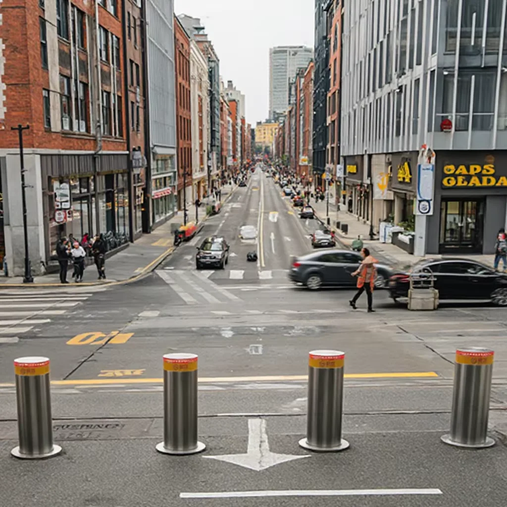 التلقائي الفولاذ المقاوم للصدأ 304 الصف مقاوم للماء المضادة للمركبات ارتفاع الشمعات الهيدروليكية وقوف السيارات الحواجز المرورية