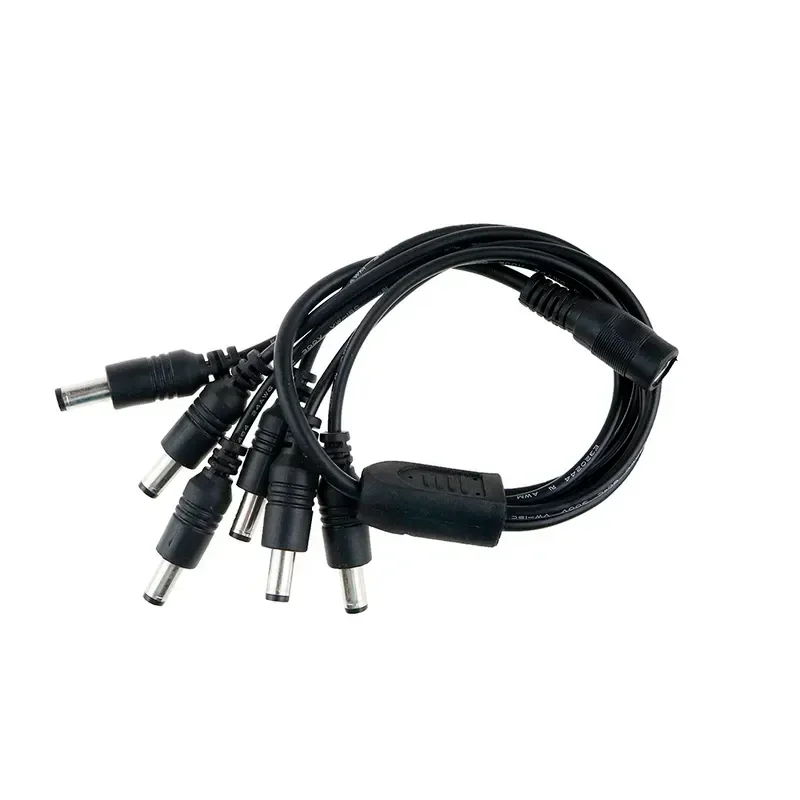5.5x2.1mm DC 전원 잭, 1개의 암-2,3,4,5,6,8개의 수 플러그 분배기 어댑터 DC 전원 케이블 (보안 CCTV 카메라 및 LED 스트립용)