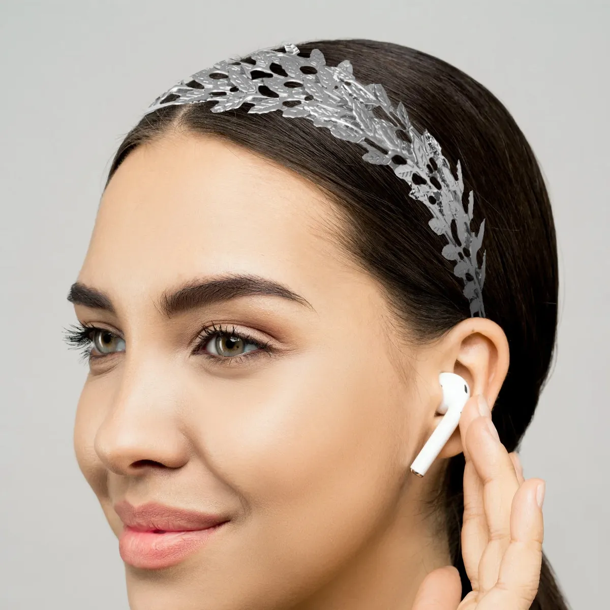 1Pcs Baroque Hair Band Simulation Leaf Decoration Chic Stylish Hair Accessory for Women Brides Party Birthday Ceremony Photo