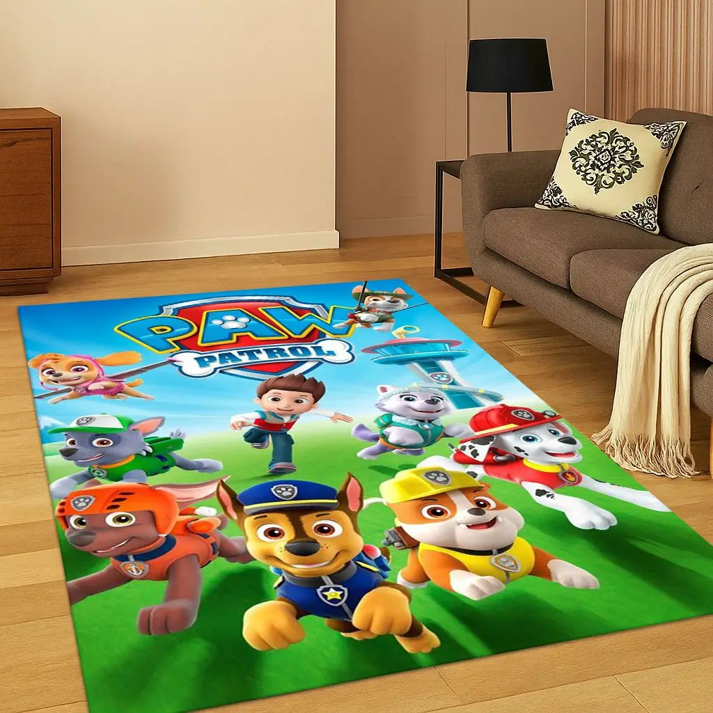Tapis de chien de dessin animé Paw P-Patrol 3D, pour la maison, chambre à coucher, salon, canapé, paillasson, tapis de zone pour enfants, jeu, tapis antidérapant, cadeau