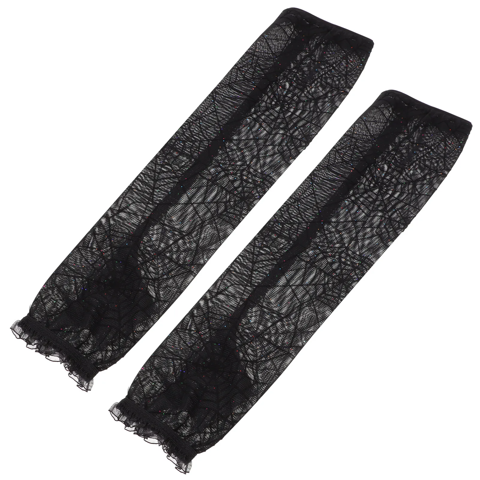 

1 пара перчаток с паутиной, без пальцев, из тюля, для Хэллоуина, косплея, в стиле панк-готика, для женщин и мужчин