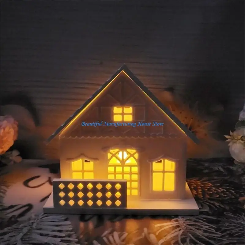 E56A Flexible Silicone Fence House Charm Mold for DIY Home and Garden Art Creations