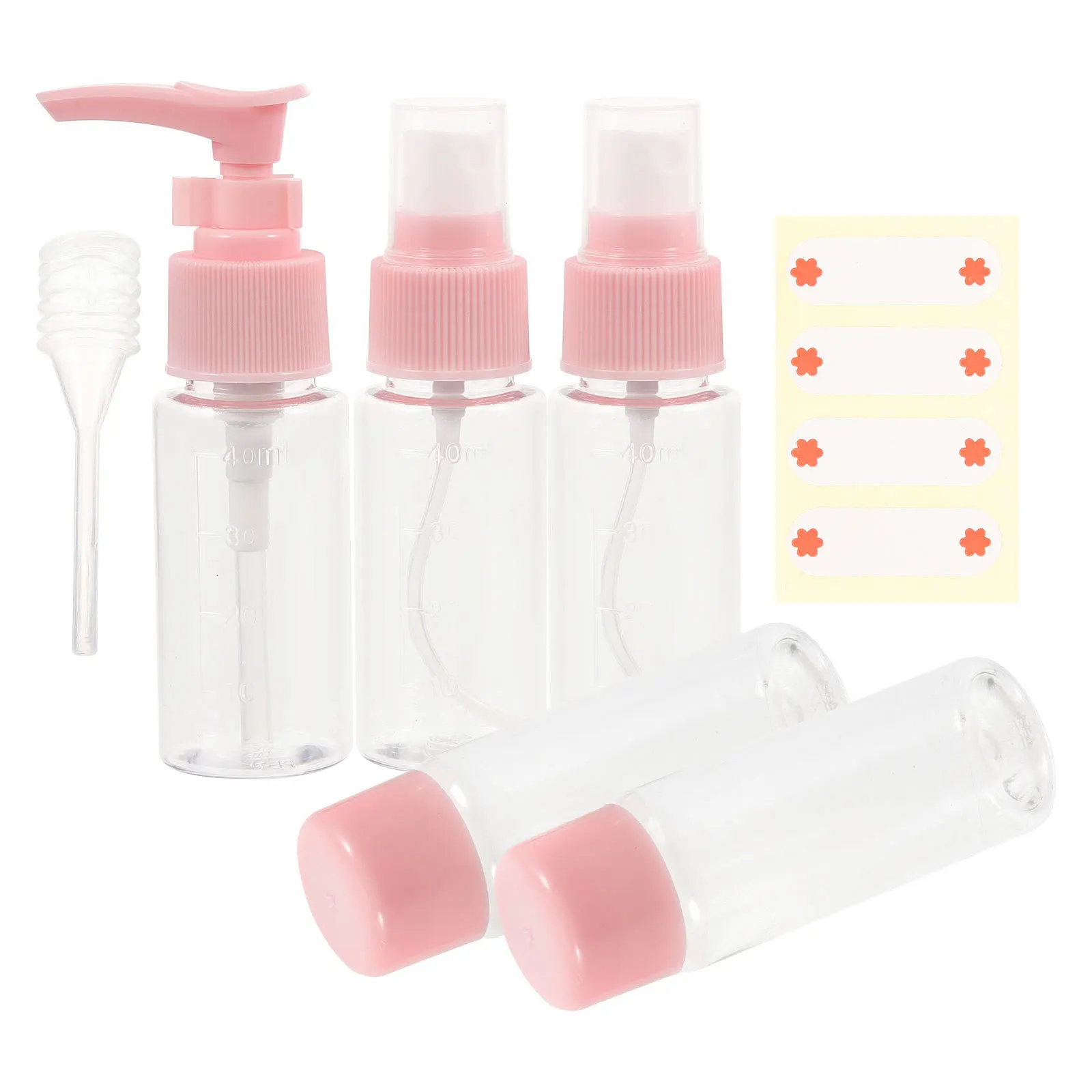 7 個のトラベルボトル漏れ防止プラスチック詰め替えトイレタリー容器絞り可能なポータブルトラベルチューブセットシャンプーローション用