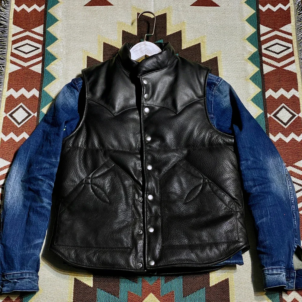 

YR! Оптовая продажа. Мужской черный жилет из натуральной кожи vest.90% из белого утиного пуха. Куртка из козьей кожи. Мягкий Тонкий Повседневный жилет